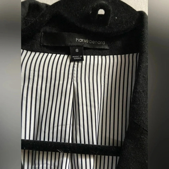 Harve Benard black  linen blazer Sz 6 - Picture 7 of 13